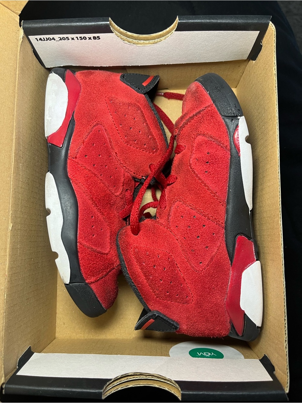 Jordan Kids Red Suede Athletic Sneakers
